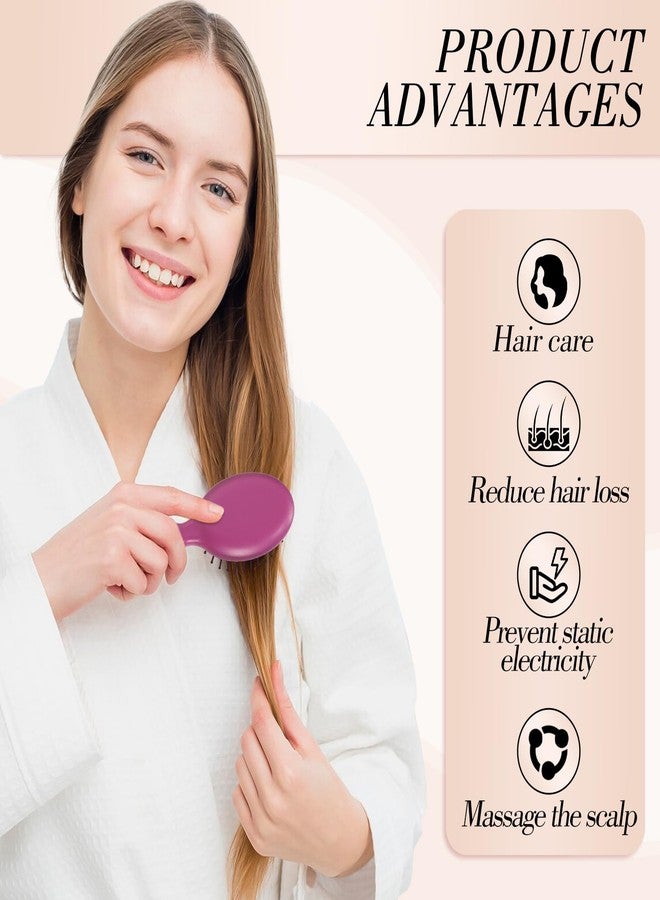 obeoby 30 Pcs Mini Wet Hair Brush and Wide Hair Combs, Travel Detangling Brush for Most Hair Types Valentine's Gifts Bulk - Image 4